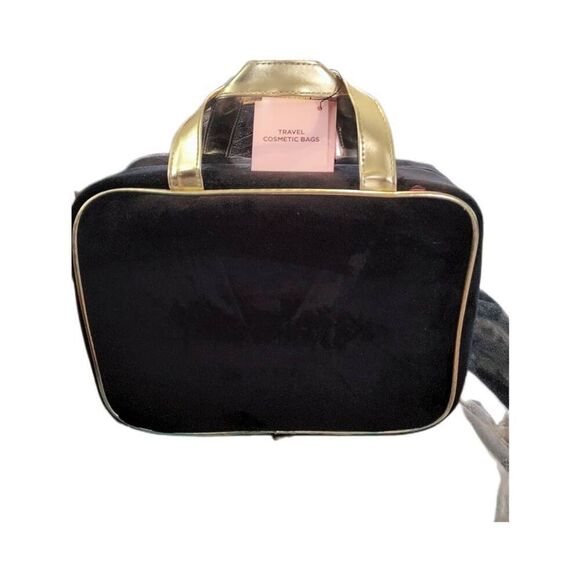NWT~JUICY COUTURE Black & Gold Weekender~Cosmetic Travel Bag & Organizer - Picture 2 of 7